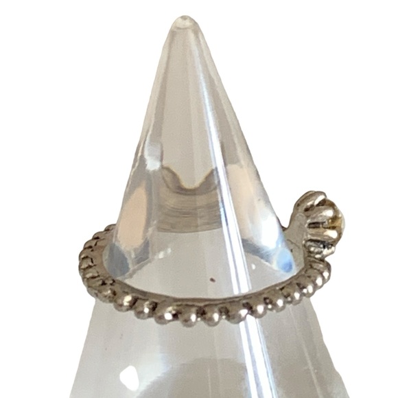 Simulated Opal Antiqued Silver Fashion Stacking Ring Woman’s Costume Jewelry - Picture 2 of 5